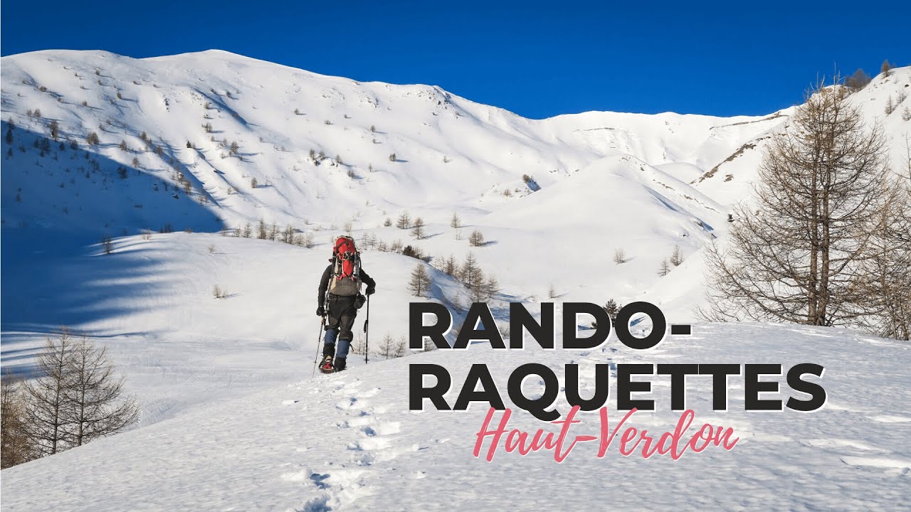 Randonnée en raquettes dans le Haut-Verdon en mode trappeur ❄️