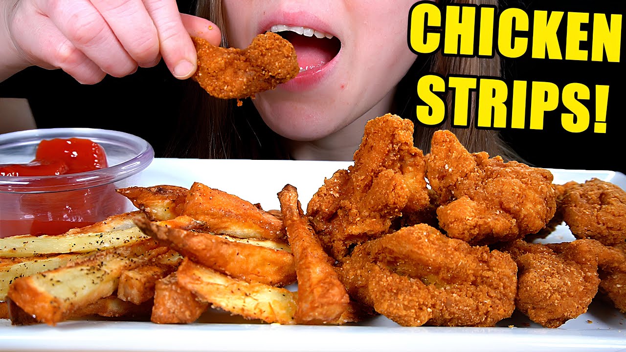 ASMR CHICKEN STRIPS MUKBANG EATING SOUNDS