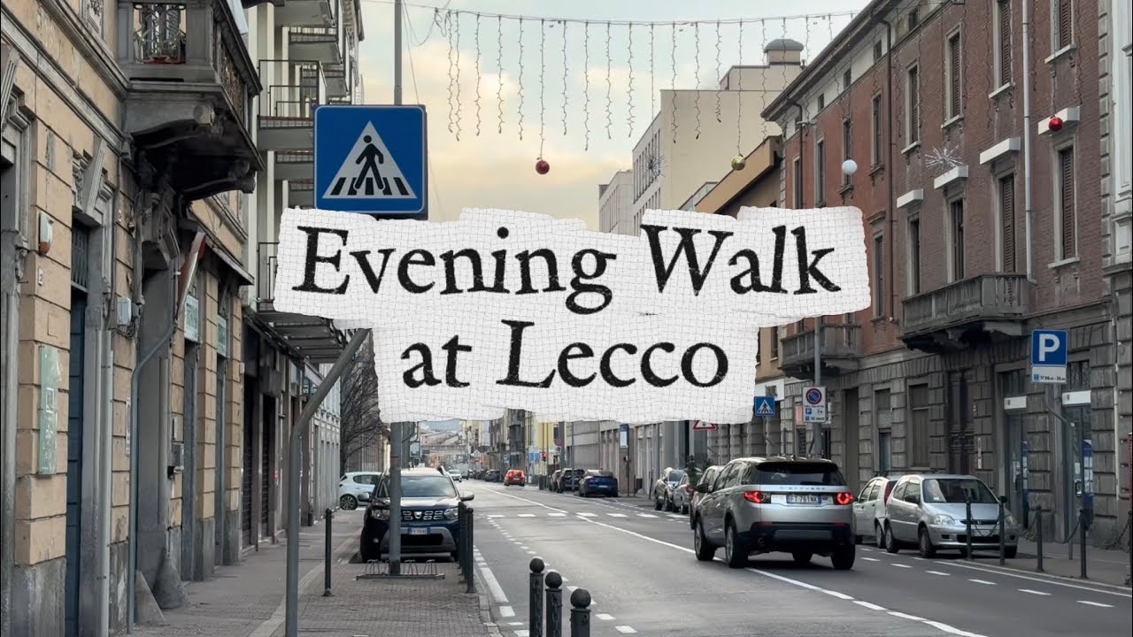 Evening Walk at Lecco City Center and The Lake