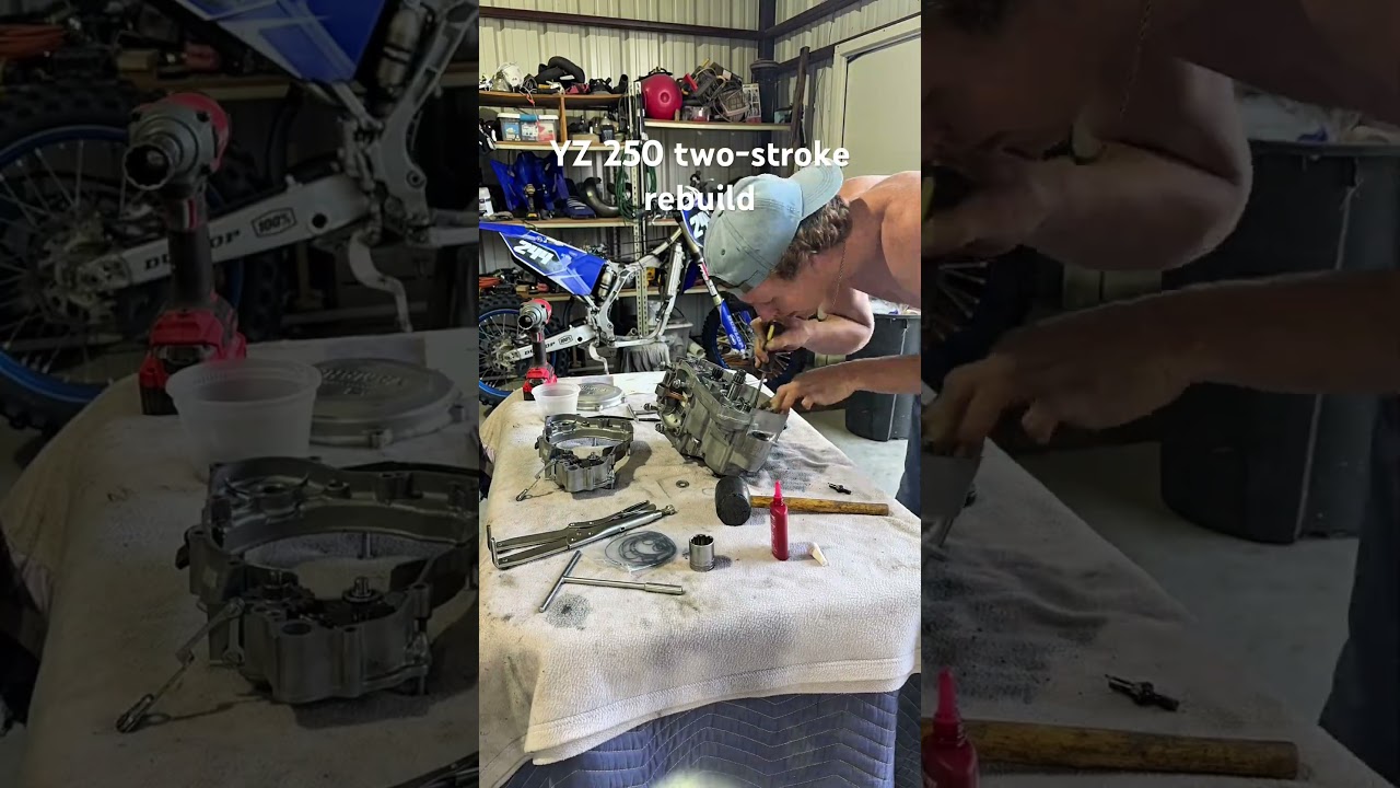 Rebuilding YZ 250 two-stroke. New crank new bearings new seals. ￼