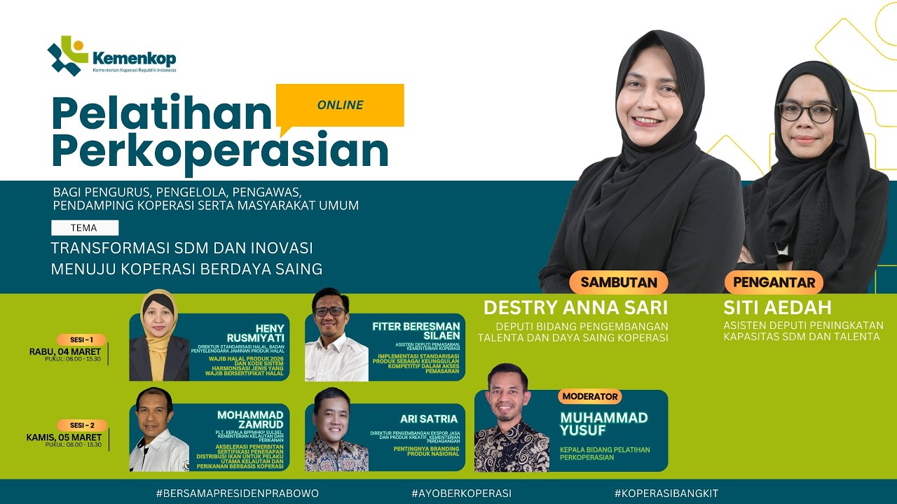 Pelatihan Online Peningkatan Kapasitas Bagi Pengurus Koperasi Sektor Riil