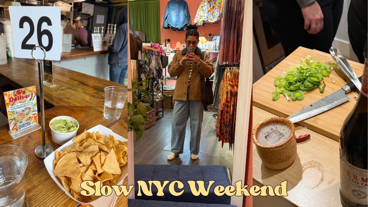 A Slow Weekend in My Life in NYC ✨ Reading, Sushi Night & Cozy Moments