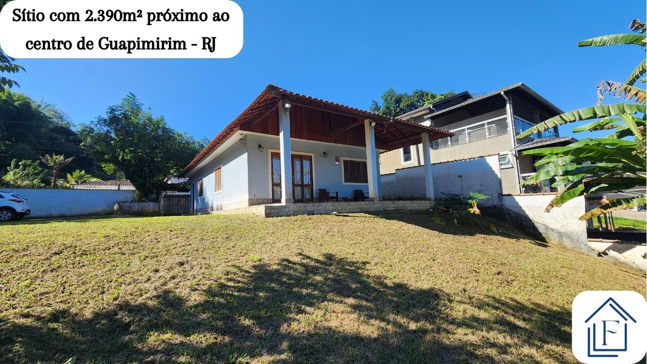 Sítio com 2.390m² e cachoeira, próximo ao centro de Guapimirim - RJ