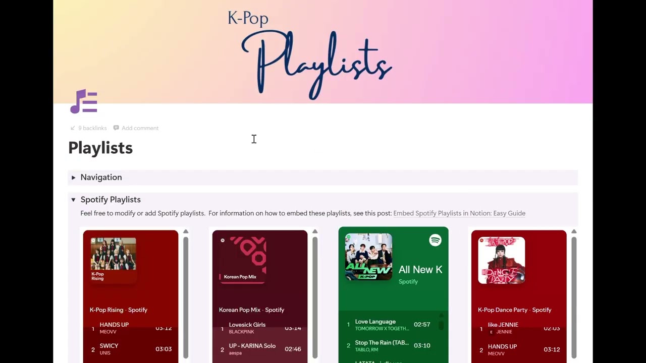 Ultimate K-Pop Tracker Notion Template - Organize Groups, Idols, Albums, Concerts & More