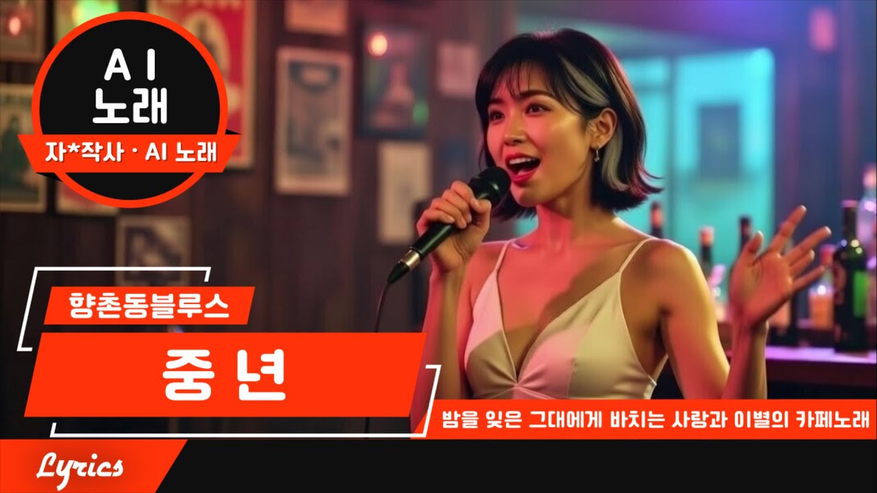 AI 노래 / 중년 (영상) / AI 가수 #향이 / 작사 조용한 / 작곡 #suno AI / 저작권 - #향촌동블루스 / #ai노래 #ai가수 #ai노래만들기