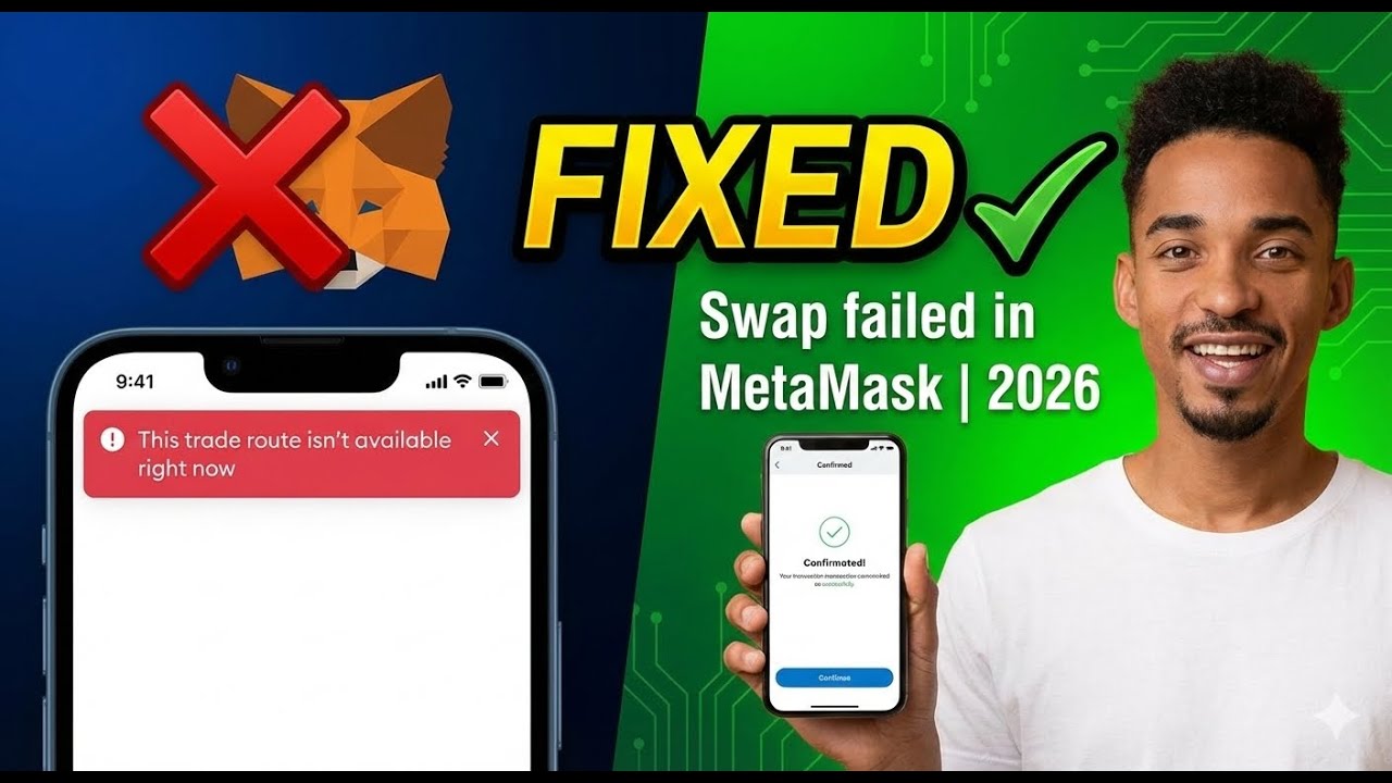 FIXED This trade route isn't available right now in #metamask | FIXED Swap failed in MetaMask | 2026