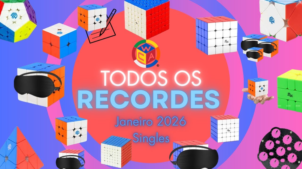 Todos os RECORDES singles da WCA! (v. jan 2026)
