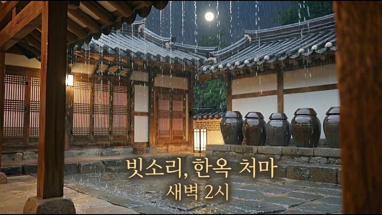 빗소리, 한옥의 처마/ 2시간 수면 ASMR