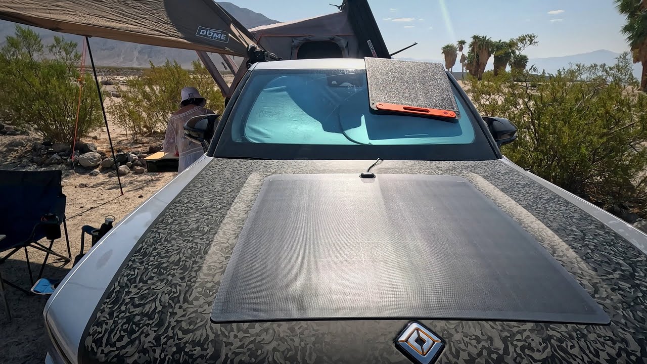 Hood mounted Solar on an EV? What it's good for on our Rivian