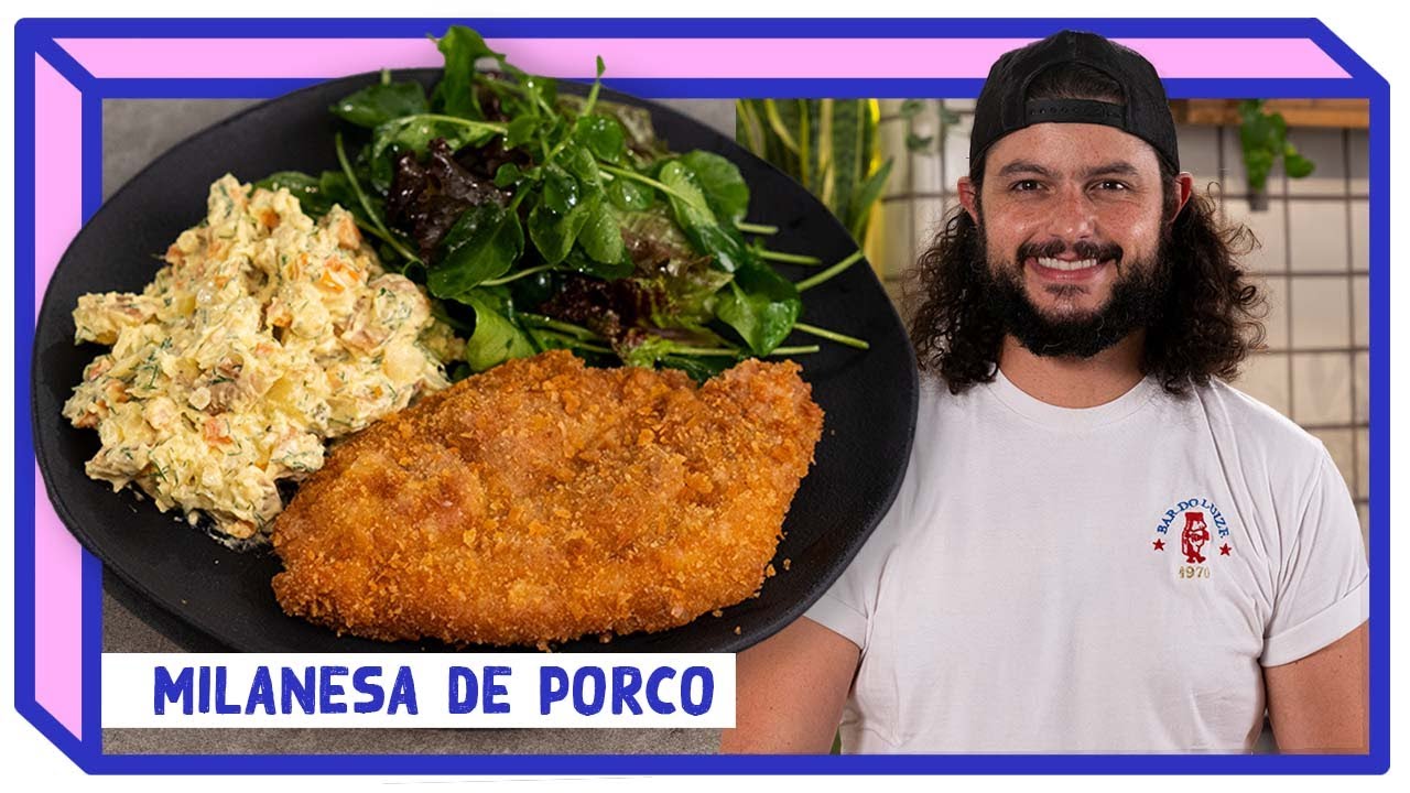 PORCO À MILANESA COM SALADA DE BATATA POR 10 REAIS | Receitas Baratas | Mohamad Hindi