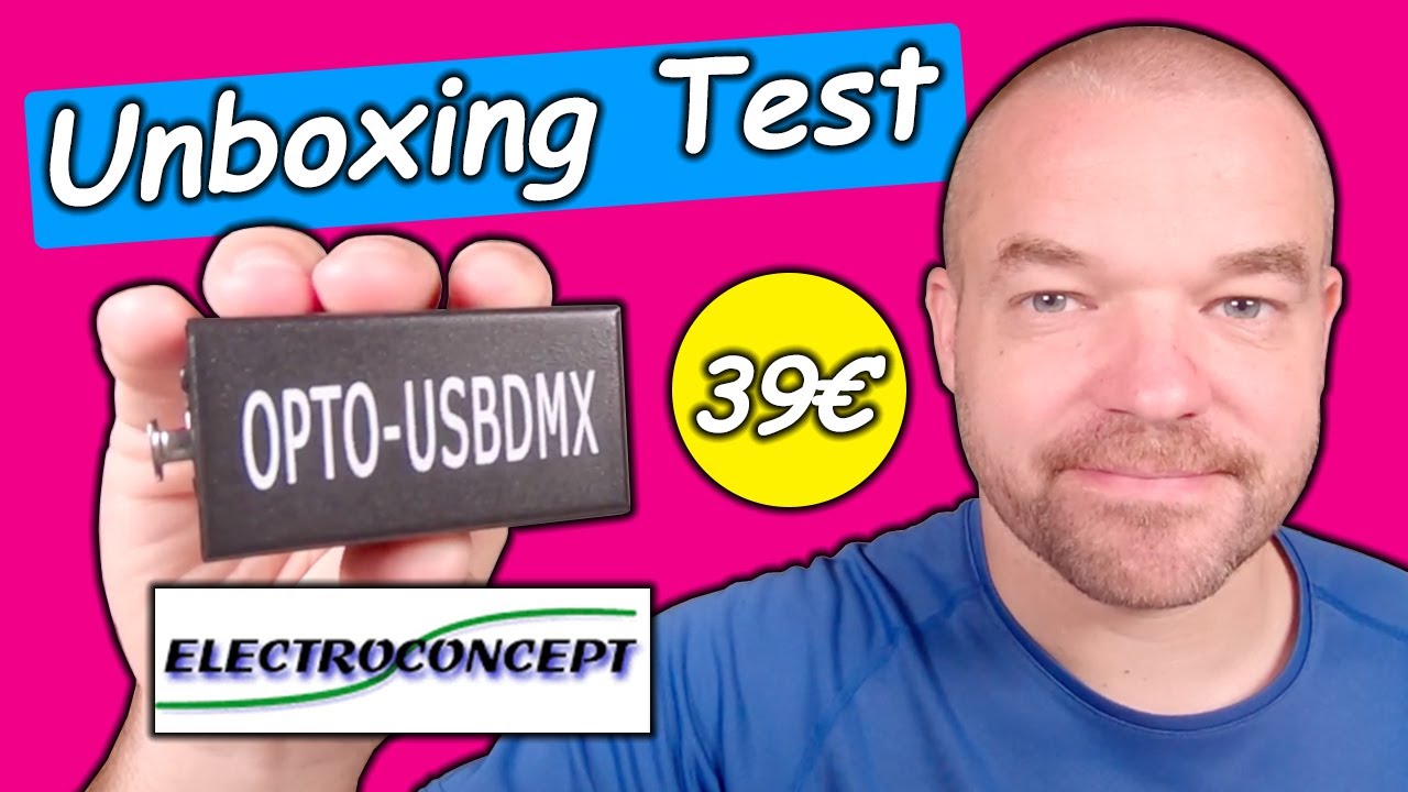UNBOXING TEST INTERFACE USB DMX OPEN SOURCE ELECTROCONCEPT