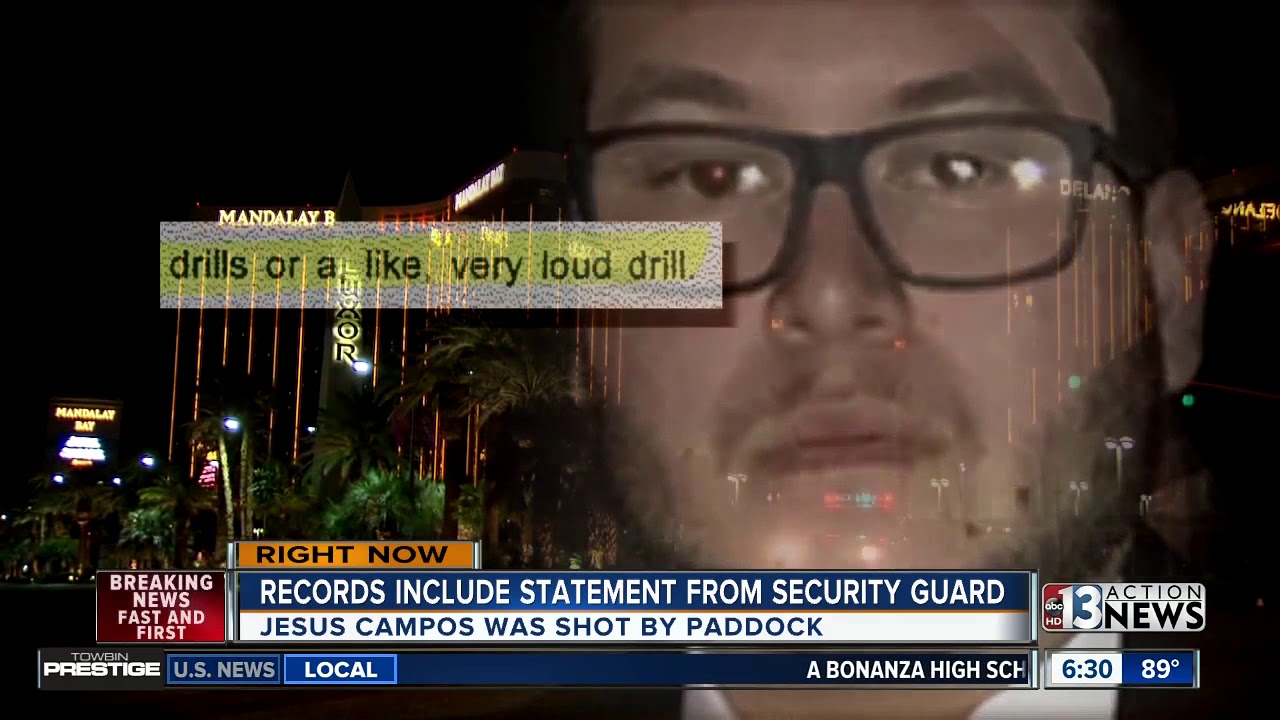 New 1 Oct. documents contain statement from security guard who encountered shooter
