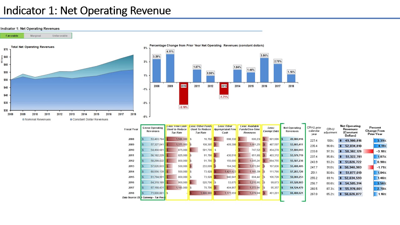 Indicator 1: Net Operating Revenue