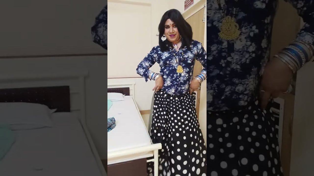 Cross dresser Priya shah in saree and many modern dress...