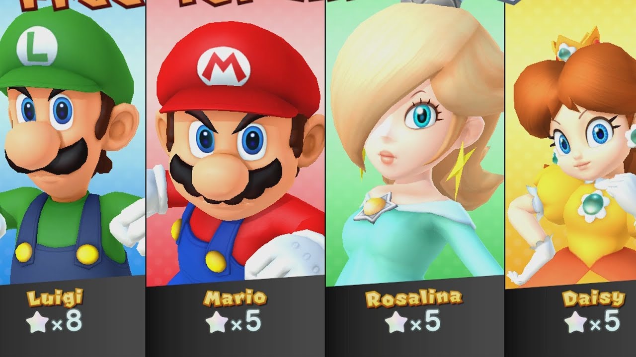 Mario Party 10 - Haunted Trail - Luigi vs Mario vs Rosalina vs Daisy