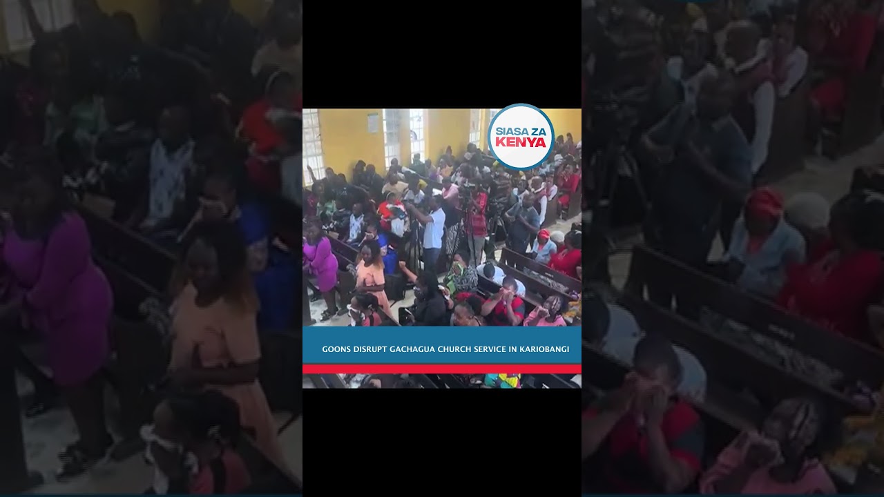 Goons attack Gachagua inside Kariobangi church as police fire teargas causing  chaos