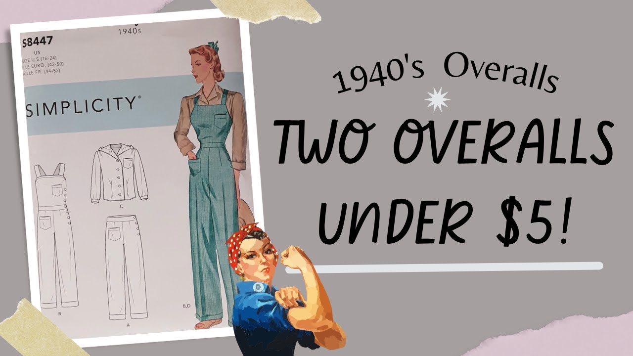 I Made TWO Pairs of Overalls Under $5! || Using (NOT Enough) Remnant Fabric