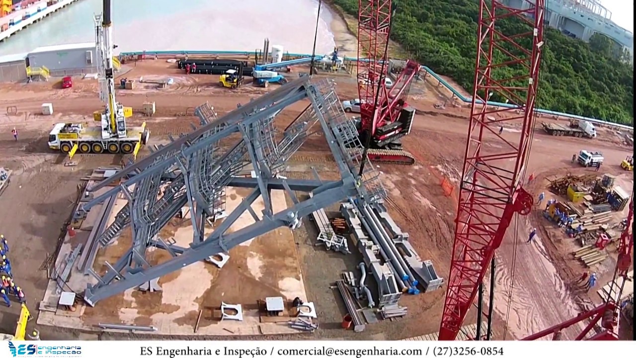 👉Verticaliza&ccedil;&atilde;o dos pain&eacute;is - Montagem de torres de perfura&ccedil;&atilde;o - Derrick