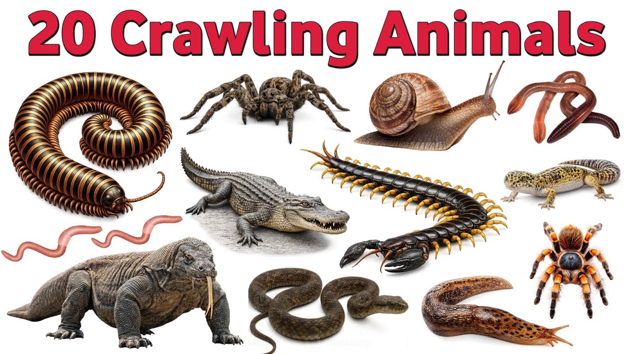 Crawling Animals Name | रेंगने वाले जानवर | Kids Education Video | animals name | Little Pop TV 