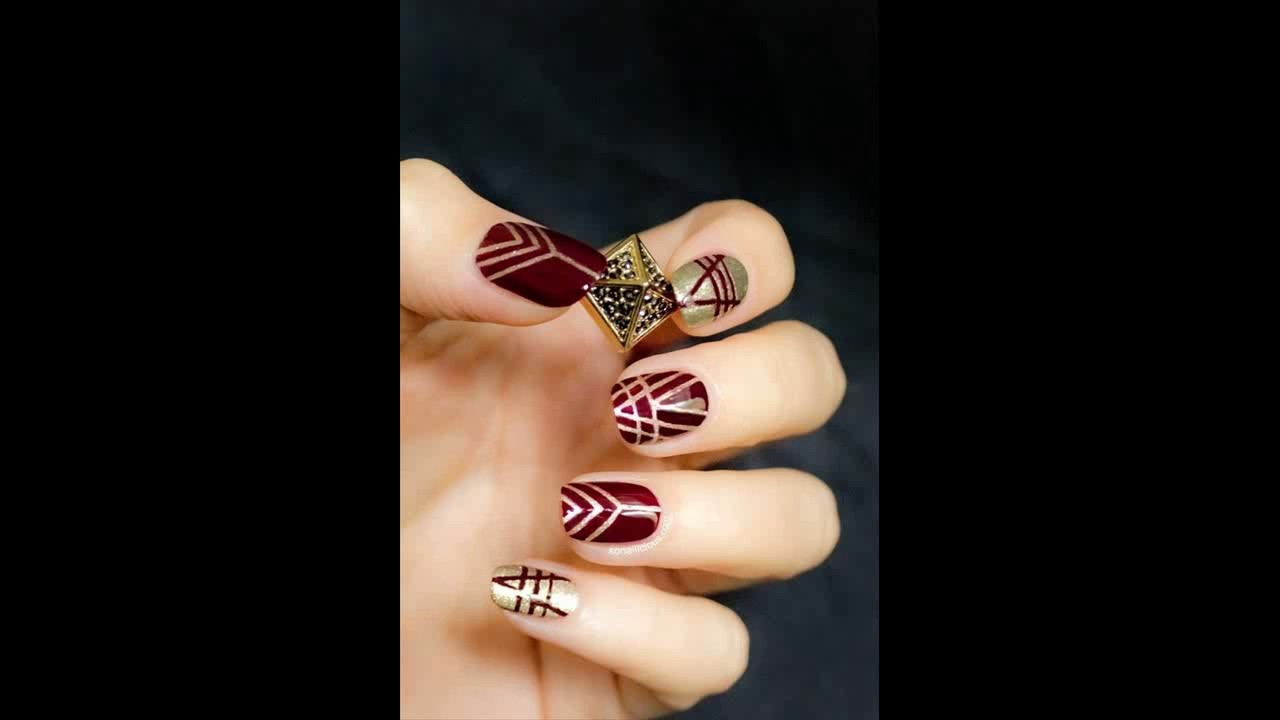 21 Charming Burgundy Nails   Pretty Designs