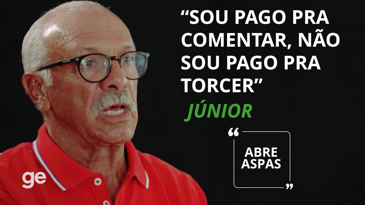 JÚNIOR FALA DE FLAMENGO, SELEÇÃO DE 82 E VIDA DE COMENTARISTA | ABRE ASPAS | ge.globo