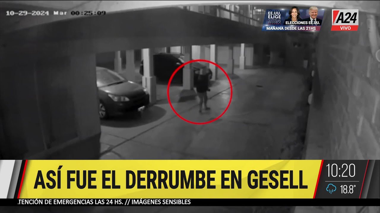 🔴 IMÁGENES EXCLUSIVAS: ASÍ FUE EL DERRUMBE DEL APART HOTEL DUBROVNIK EN VILLA GESELL