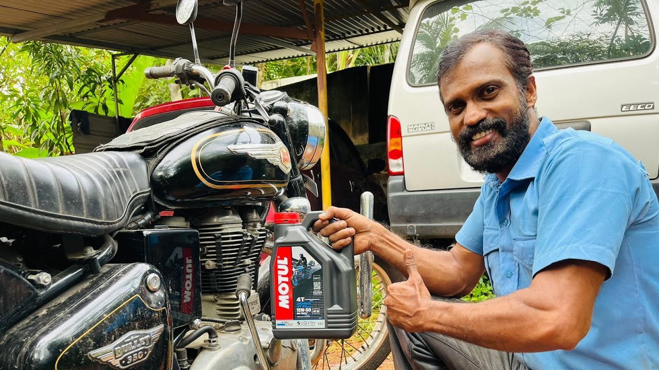 How to change engine oil in #RoyalEnfield tutorial in #Malayalam…!#engine