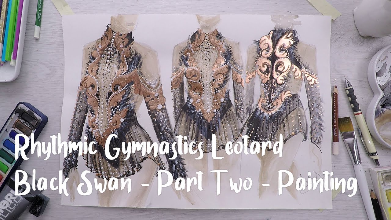 Rhythmic Gymnastics Leotard | Black Swan - Part 2 - Painting