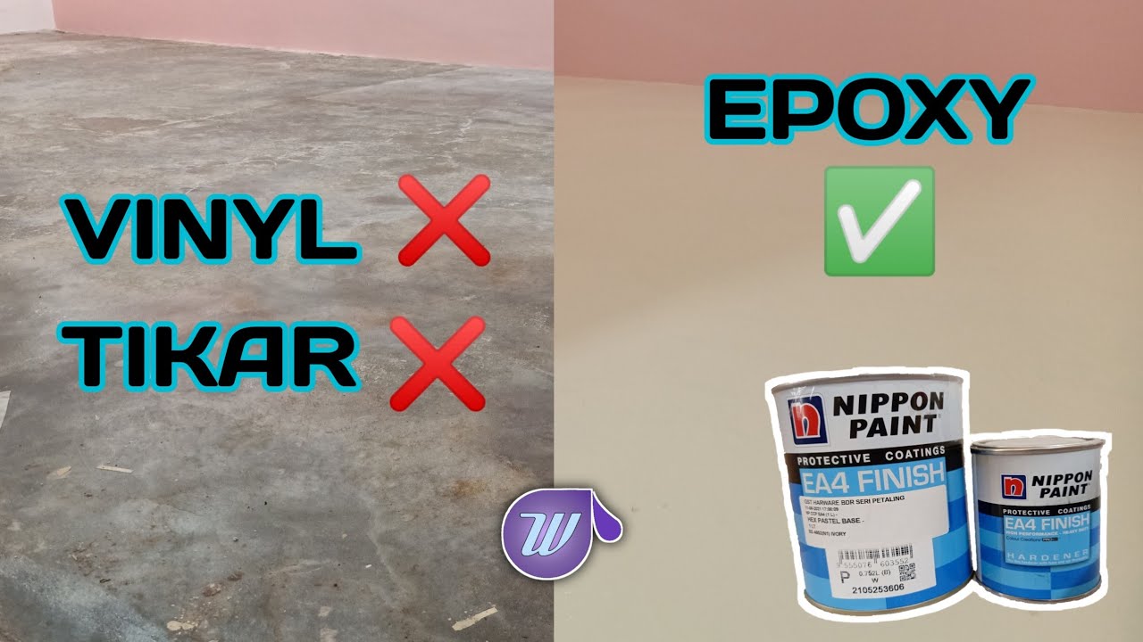 CAT EPOXY LANTAI BILIK | STEP BY STEP