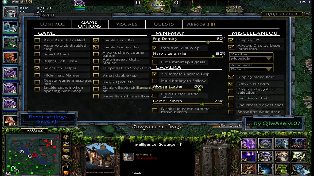 DOTA 1 - 7.02a2 CAMBIOS GENERALES Y COMO CONFIGURAR  EN EL NUEVO MAPA - PARTE 2