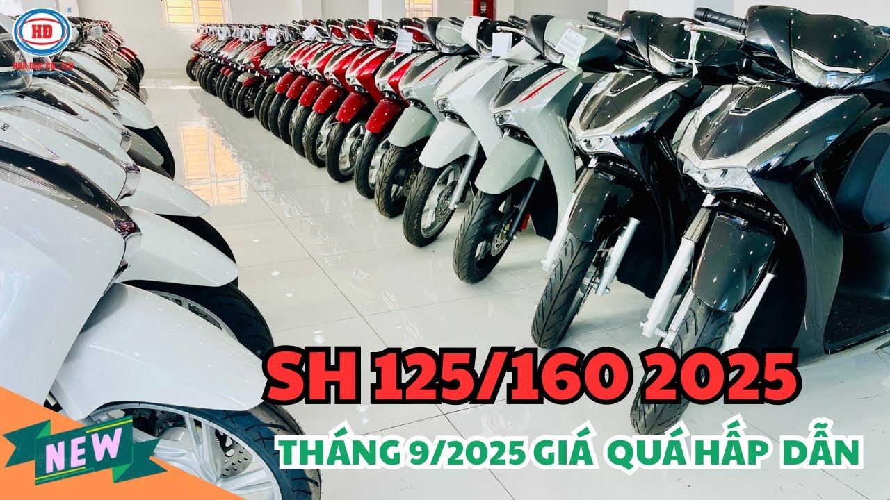 Sh 125/160 2025 Giảm giá tháng 9. Hỗ trợ trước bạ và biển số || Xe Máy Hoà Đức