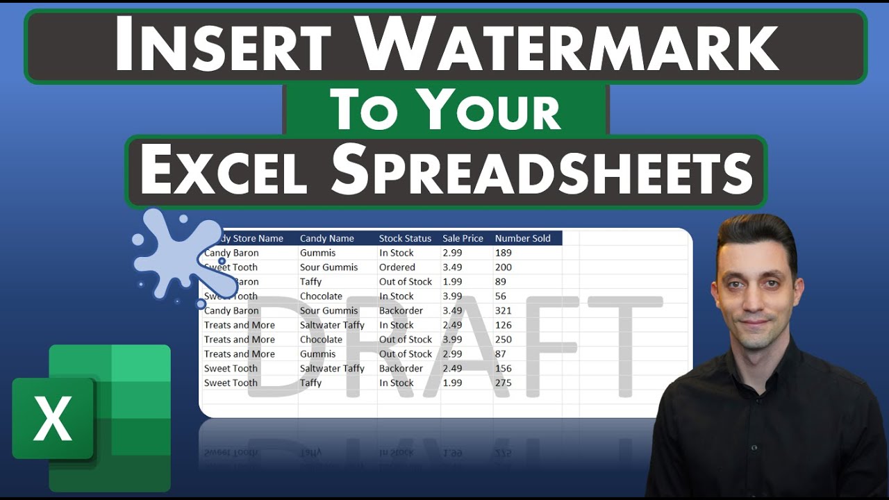 Excel Tips - Inserts Watermarks into Your Spreadsheet
