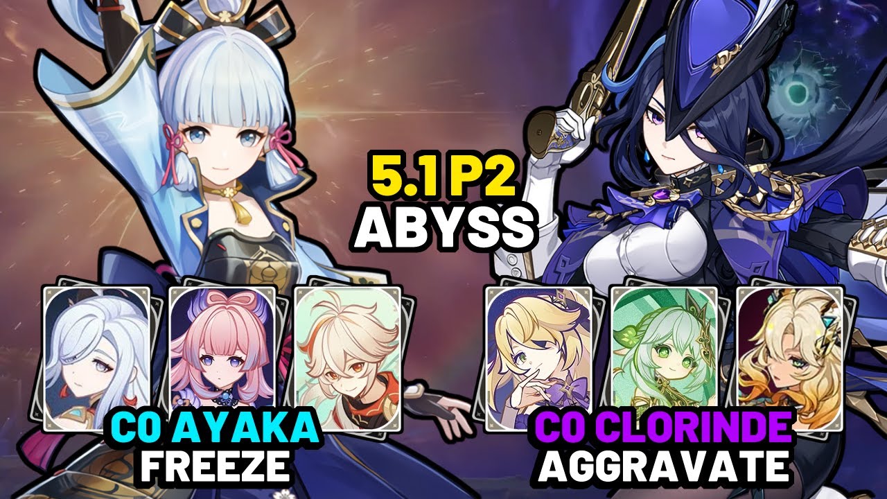 [F2P] C0 Ayaka Freeze, C0 Clorinde Aggravate - 5.1 Abyss Floor 12