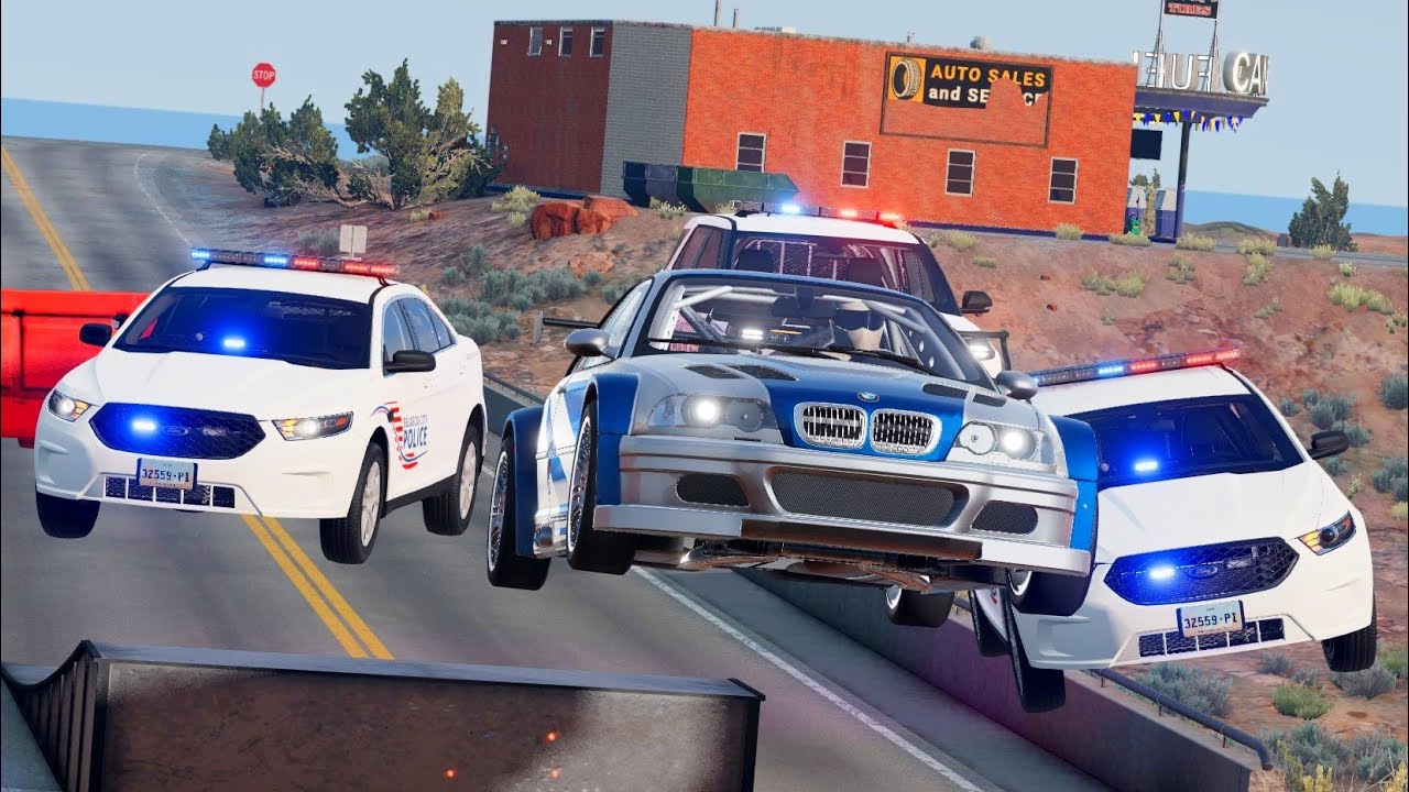Epic Police Chases & Crashes #2  | NFS BMW | BeamNG Drive