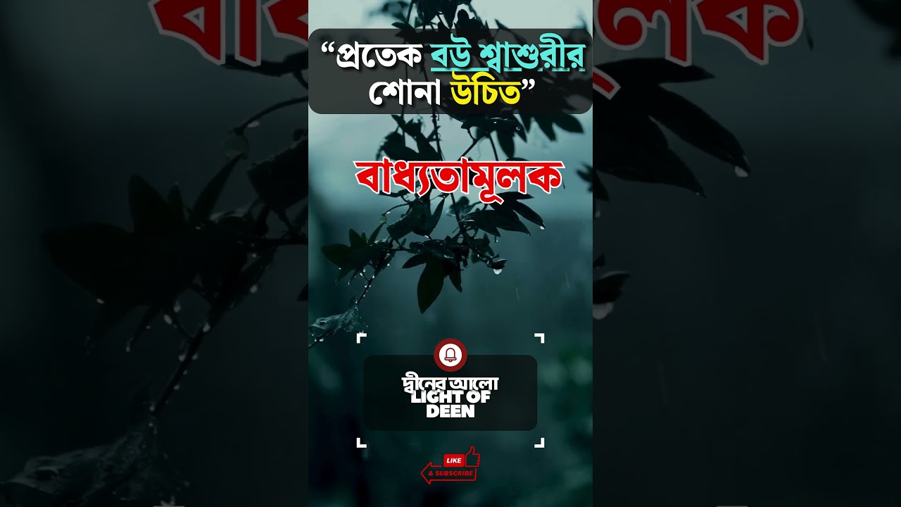 শান্তিপূর্ণ পরিবার গড়তে বউ ও শ্বাশুরির করণীয় | ইসলাম যা বলেছে