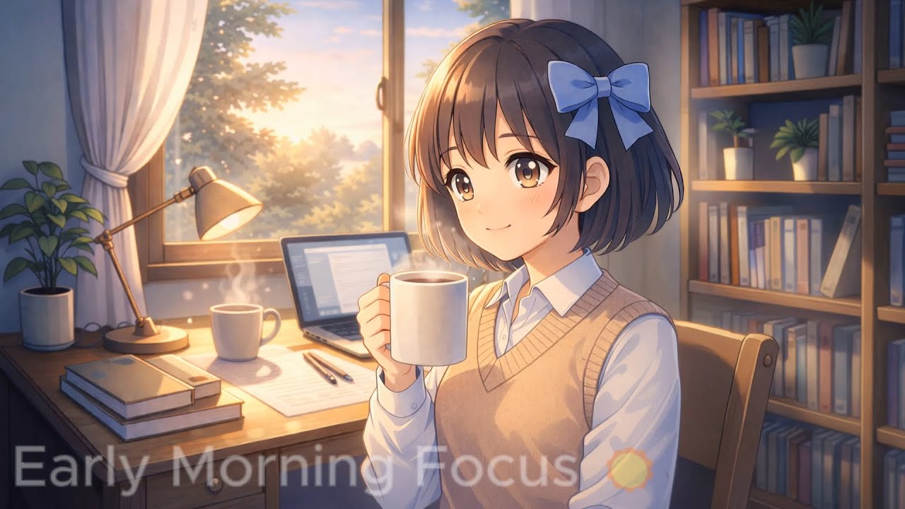 Early Morning Study Room ☀️ | Calm Lo-Fi Beats for Focus & a Peaceful Start