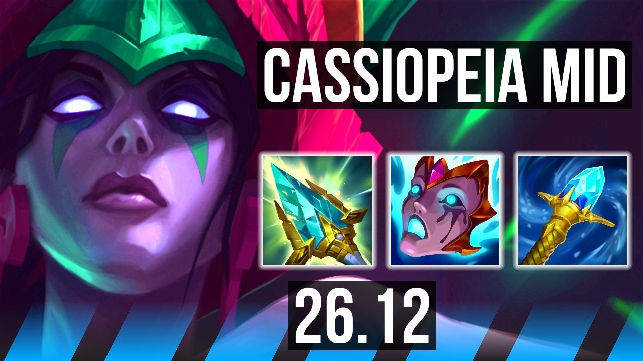 CASSIOPEIA vs ZOE (MID) | 9k gold comeback, 42K damage | KR Challenger | 26.12