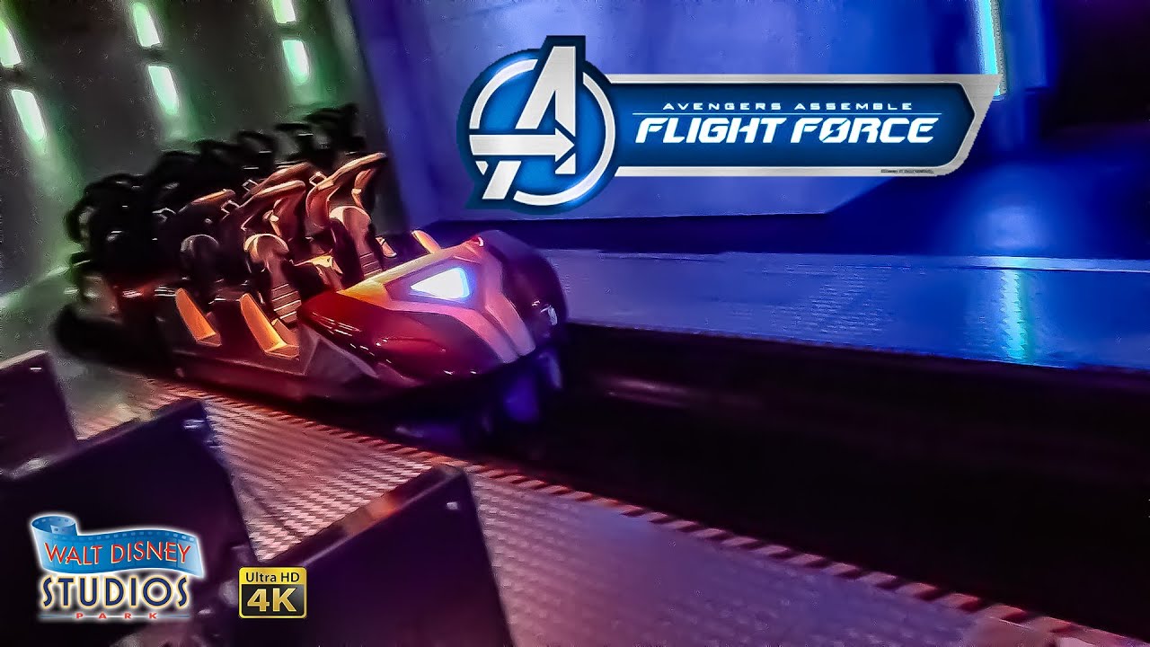 Avengers Assemble Flight Force 4K POV Walt Disney Studios Park Disneyland Paris 2023 08 18