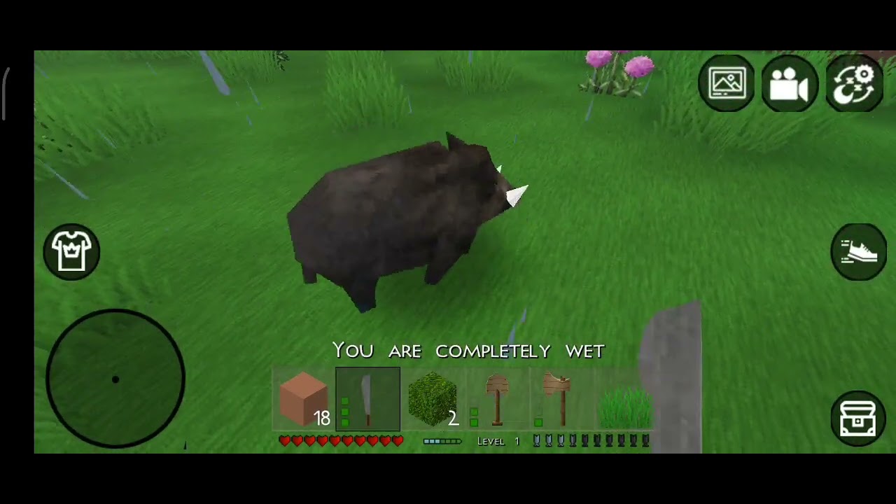 mini block craft 3D survival day 1 البقاء على قيد الحياة