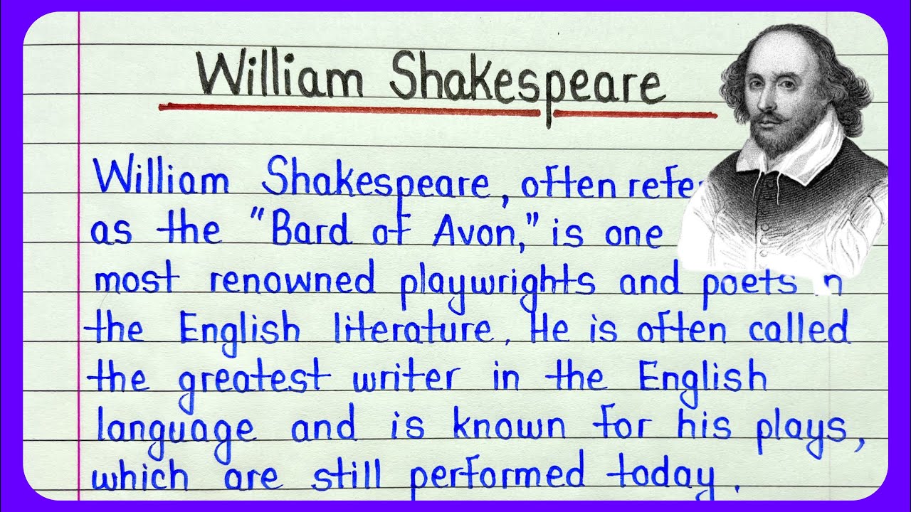 William Shakespeare essay in english || Biography of William Shakespeare || Essay on Shakespeare