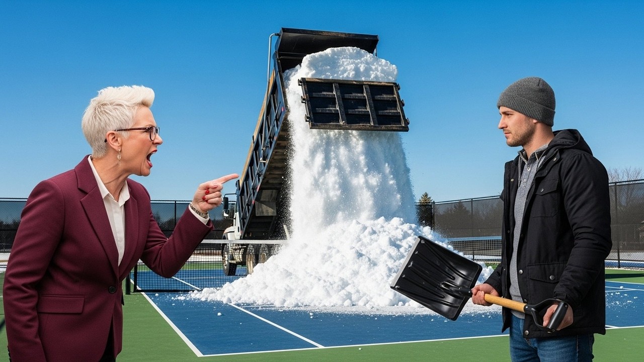 HOA Banned My Snow Pile By The Road, So I Dumped It On Their Tennis Courts Instead