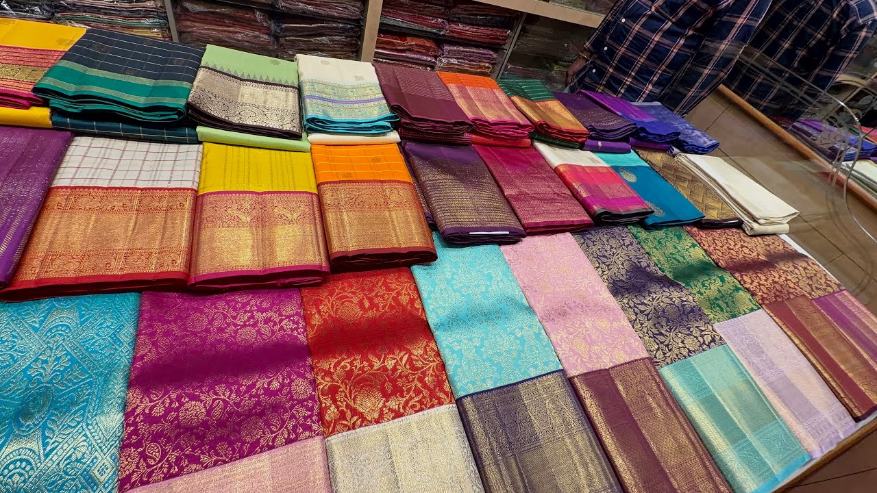 Pure kanjivaram silk sarees wedding Special Silk Sarees Kanchi Vallalar Silks Chickpet Bangalore 