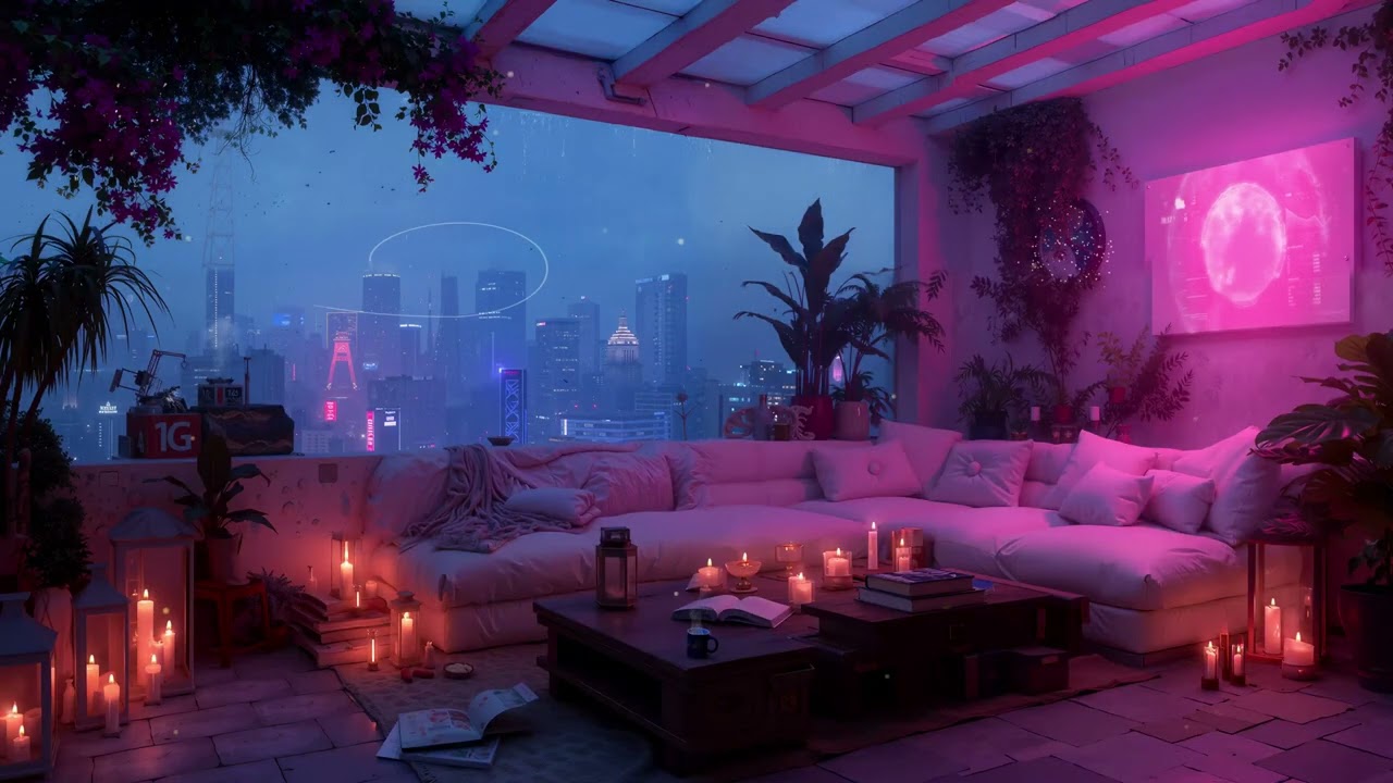 Rainy View Lofi Beats 🌧️🌃 Instrumental Beats Night Lofi for Focus & Relax