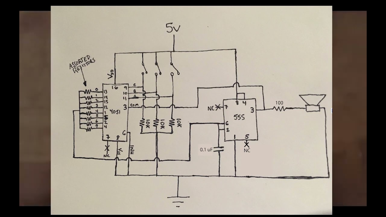 555 oscillator with 4051 multiplexer