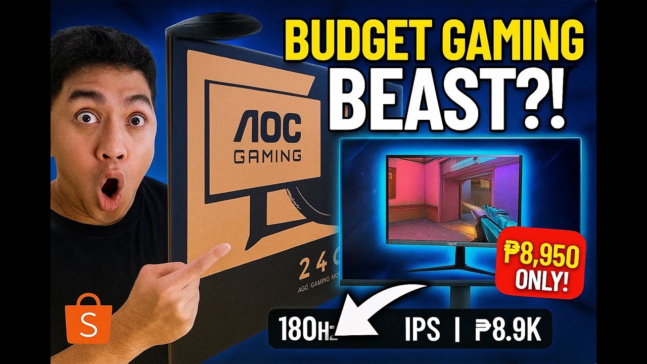AOC 24G4 Unboxing &ndash; 180Hz Budget Gaming Monitor Under ₱9K!