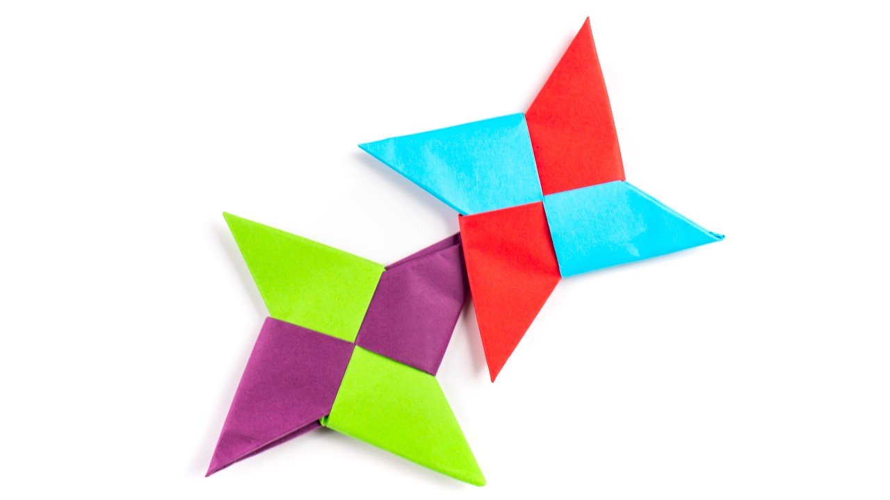 Como fazer uma estrela ninja de papel. Shuriken de origami.