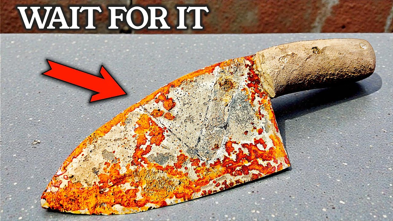 I Restored My Grandpa's RUSTY Butcher Knife - Full ASMR Restoration Tutorial