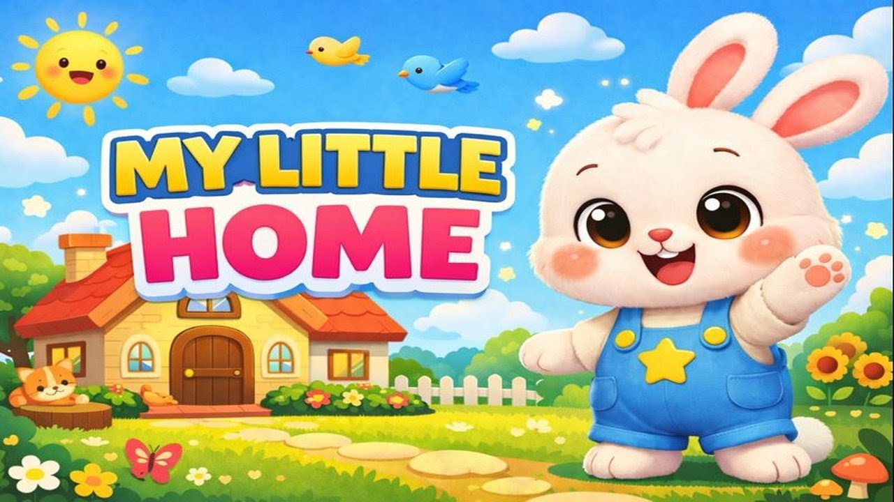 My Little Home 🏡🐰 | Cute Kids Song | Baby Bunny Cartoon | AI Animation