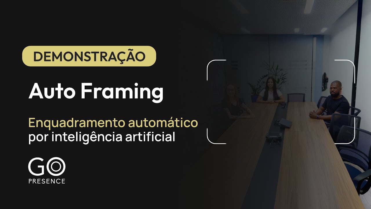 Demonstração Auto Framing (Enquadramento Automático) por IA | Câmeras PTZ e Videoconferência