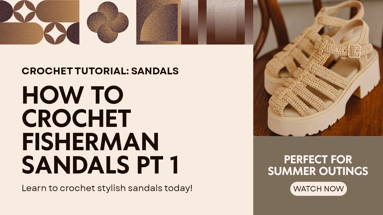 Learn how to crochet fisherman sandals part 1